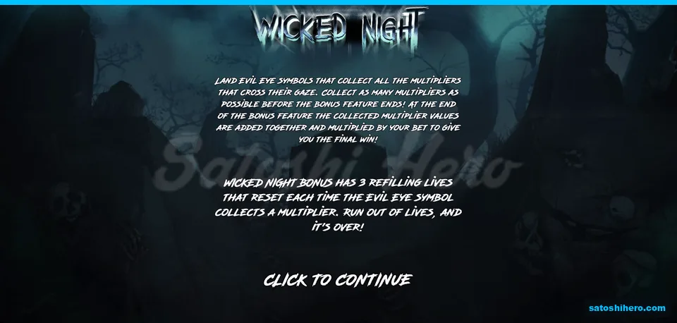 Wicked Night card explains eyes and lives