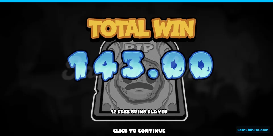 Total win screen shows 143.00