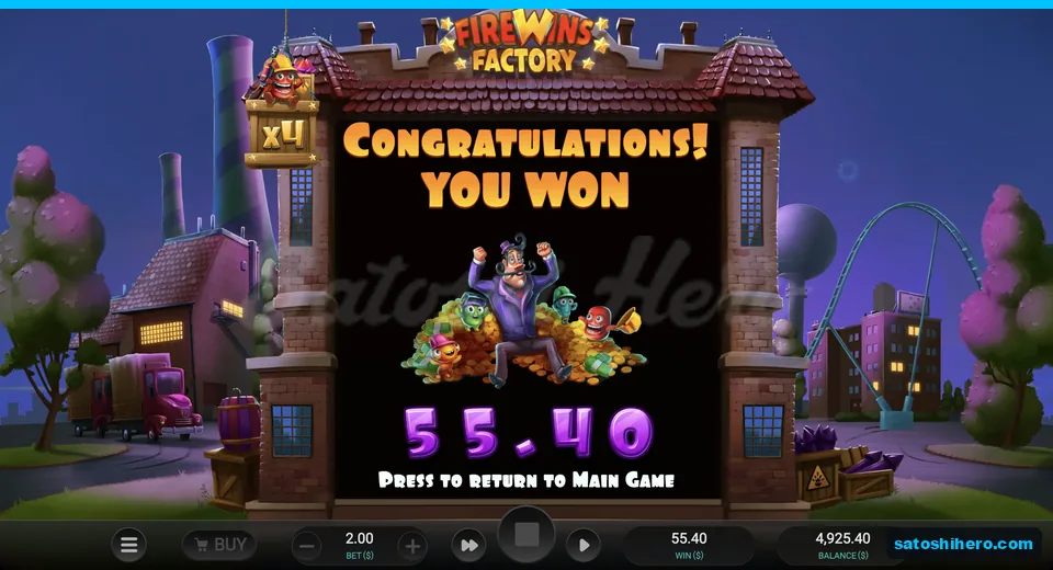 Collect card showing $55.40 return