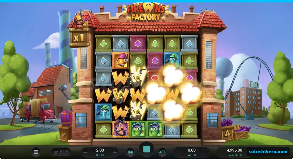Wild row exploding across middle reels