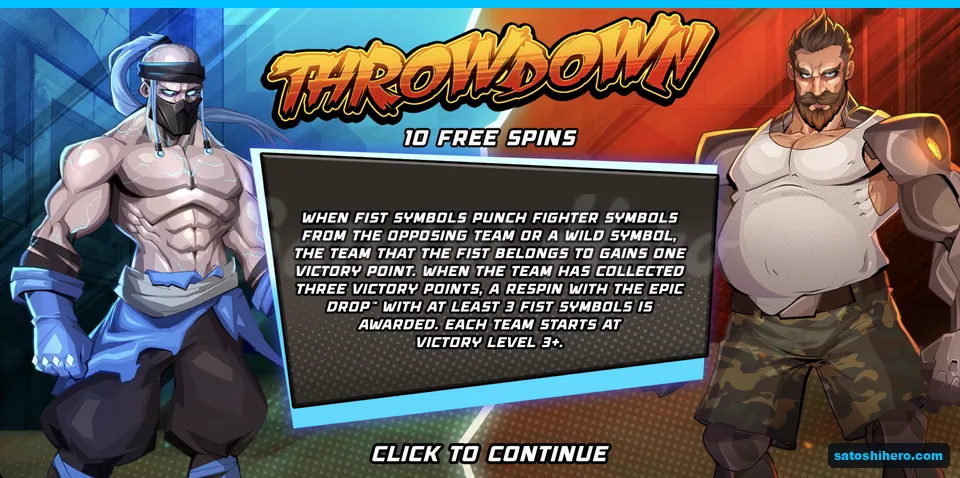 Throwdown card explains Victory Points and Epic Drop