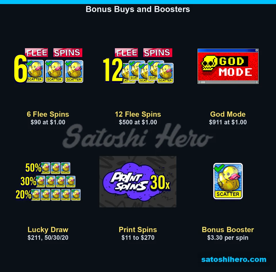 Flee Spins and booster banners displayed