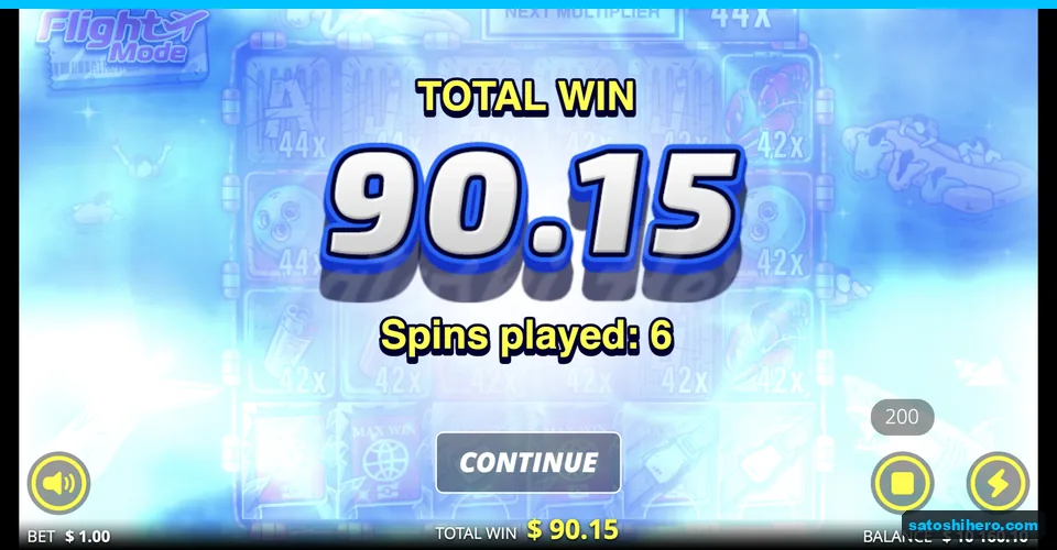 Total win reads 90.15 after six spins