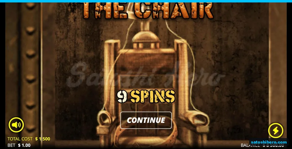 Electric chair intro announces 9 spins