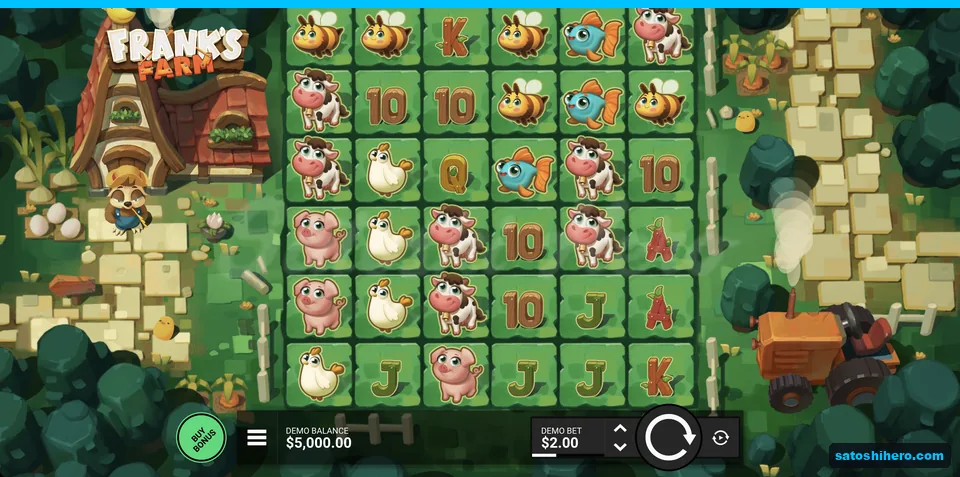 Farm grid rests beside sloth and tractor