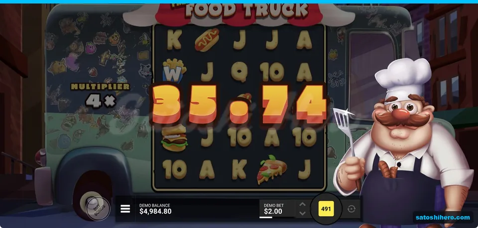 Chili multiplier counts a ninety-four dollar win