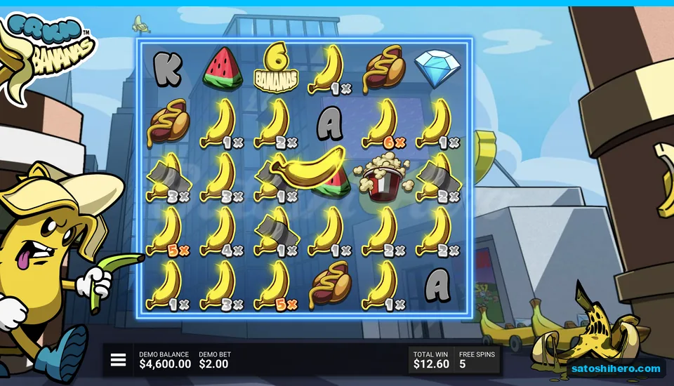 Copied wild bananas fill the grid