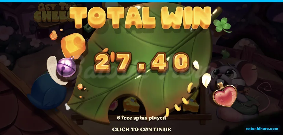 Total win screen shows 27.40
