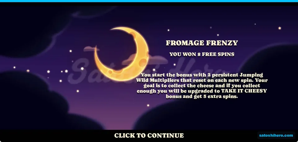 Free spins card awards eight spins