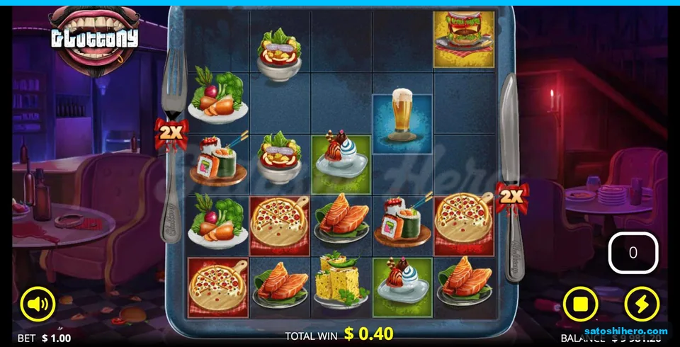 Blue tray board shows a x2 fork multiplier
