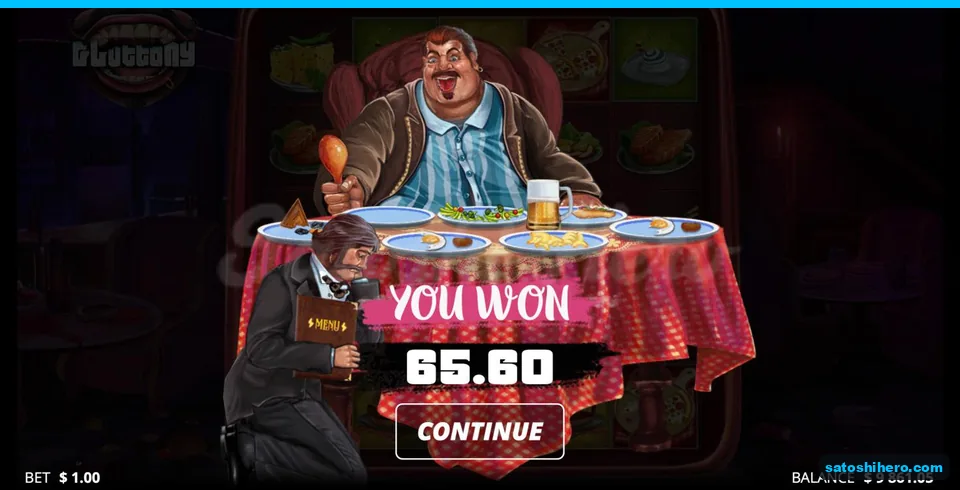 Feast payout screen shows an organic 65.60 win