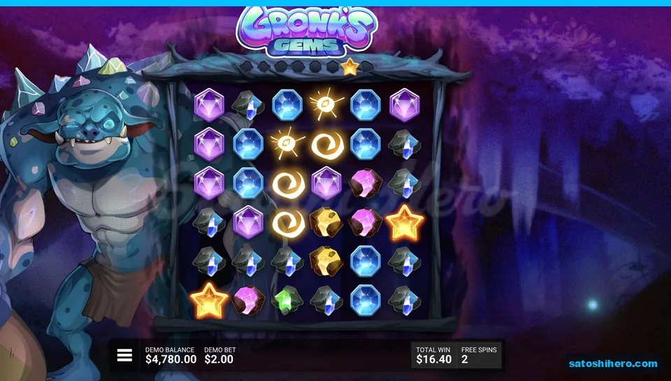 Gold stars swirl into rainbow gem
