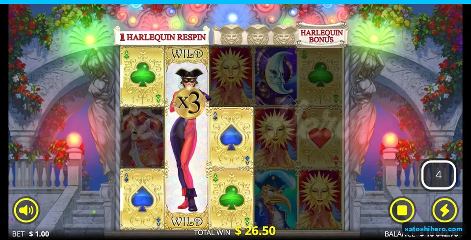 x3 Harlequin with four spins left