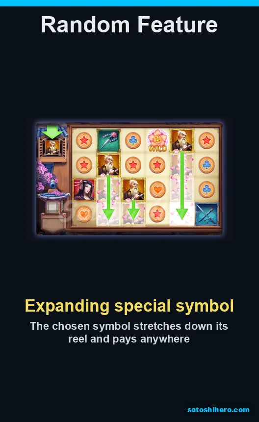 Special symbol expands down each reel