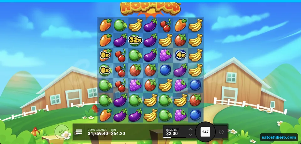 Total win screen with four badge values