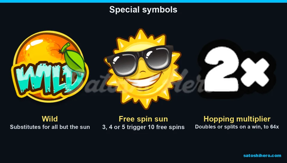 Orange wild sun scatter and 2x badge