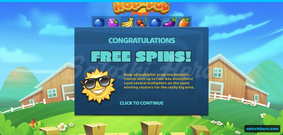 Free spins card explains kept progress