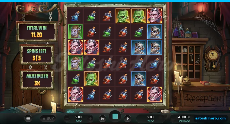 Monsters and potions show $2.20 banked