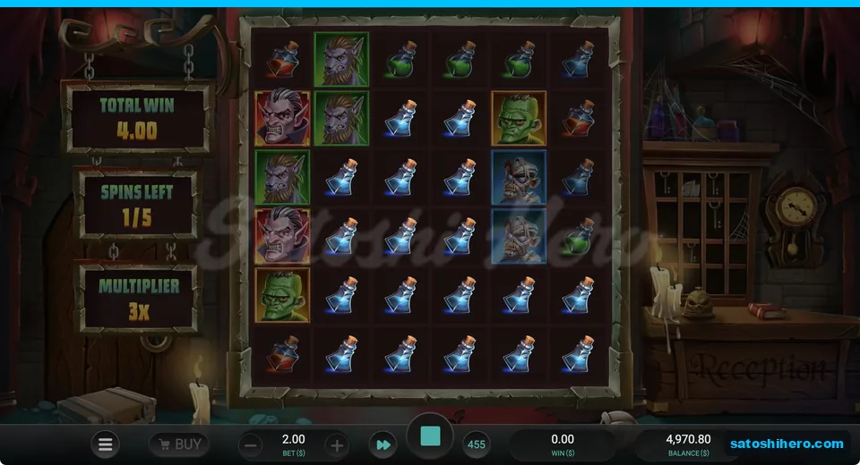 Blue potions show with 3x multiplier