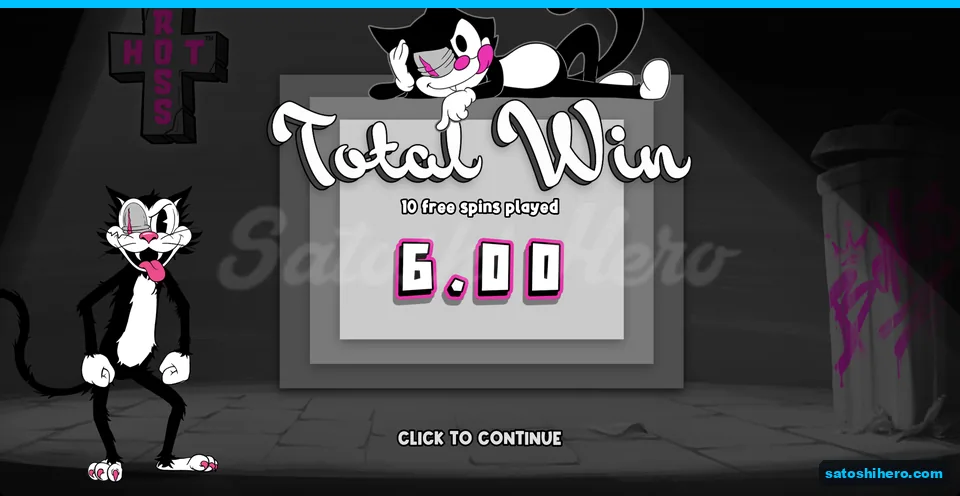 Total win screen shows six dollars