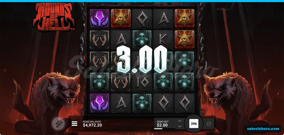 Skull piles form a seven-symbol win