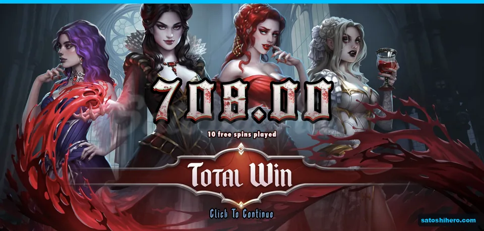 Total Win screen shows 708.00