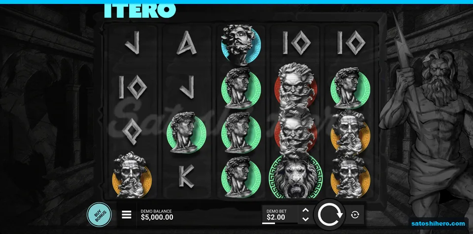 Stone letters and marble busts on reels