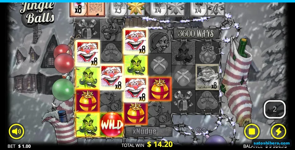 Santa symbols land with x8 values
