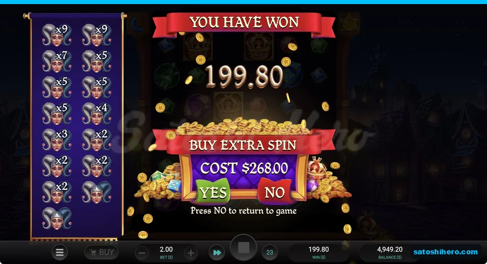 $199.80 payout with a full stored Wild banner