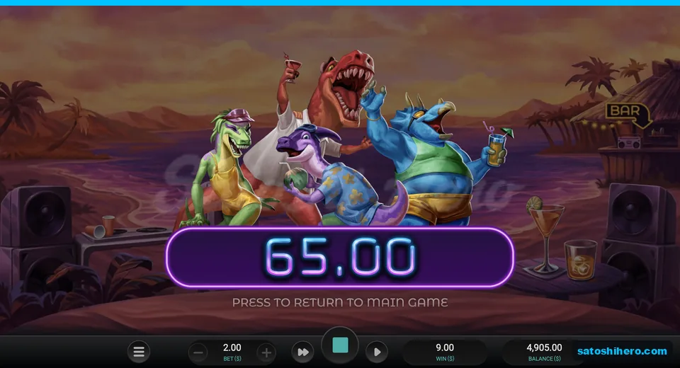 Collect screen shows $65 final payout