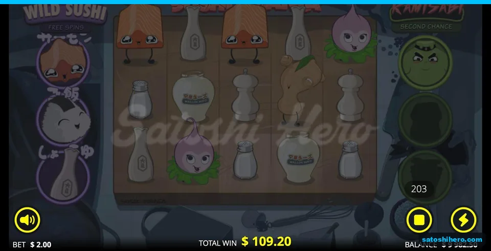 Lit salmon rice and soy tracker symbols