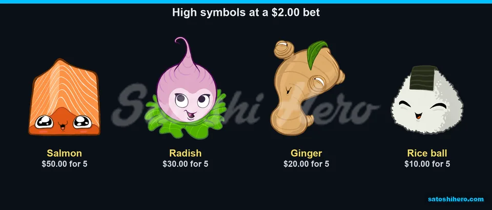 Salmon radish ginger and rice pay values