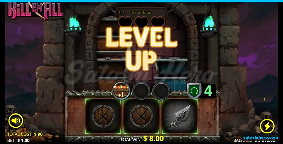 Droolface level up with extra chests