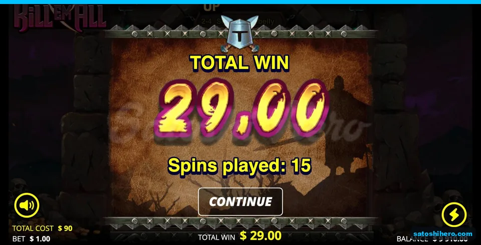 Total win scroll shows 29.00