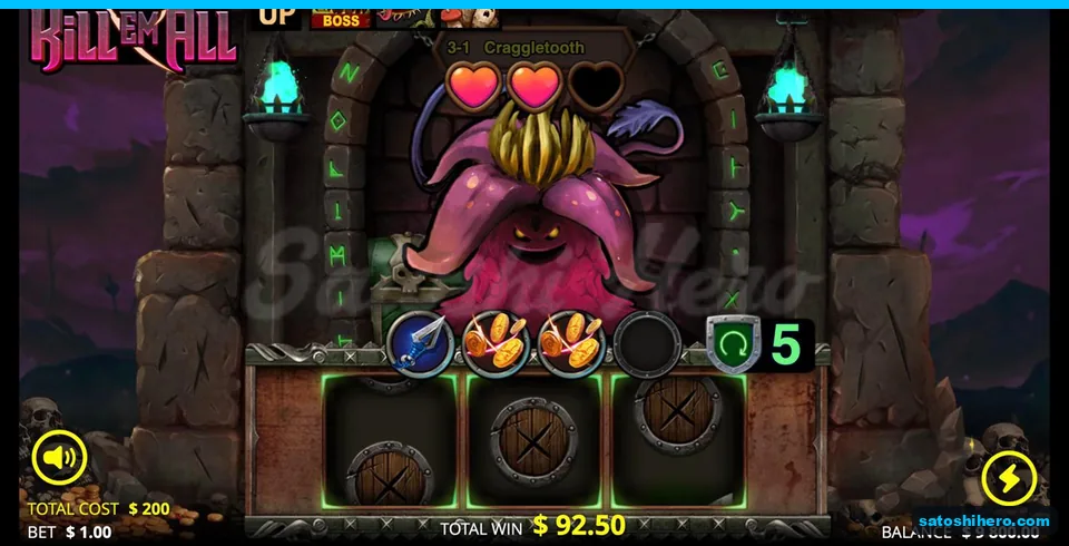Craggletooth faces three active feature slots