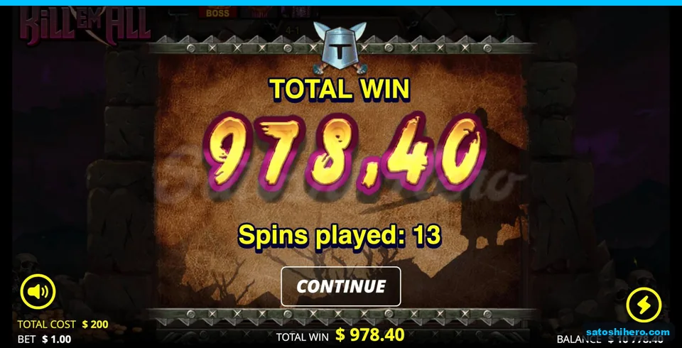Total win scroll shows 978.40