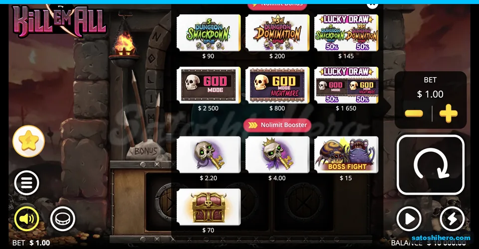 Buy panel lists bonuses and boosters