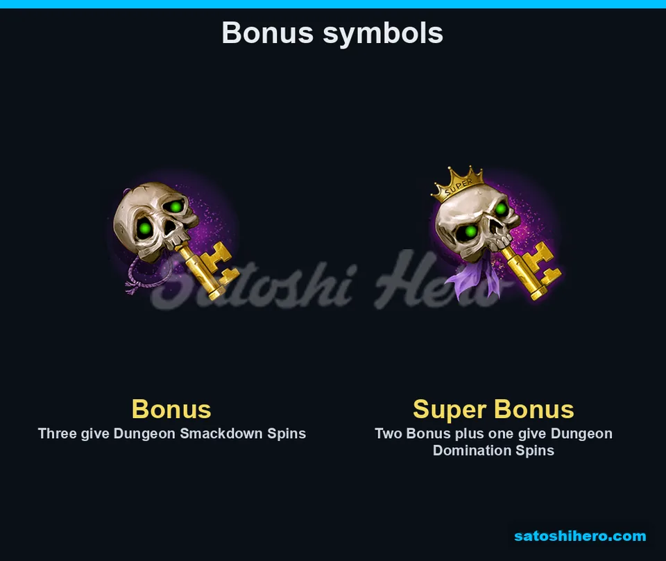 Skull keys show bonus and super bonus