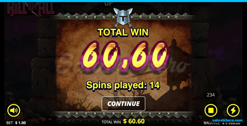 Total win scroll shows 60.60