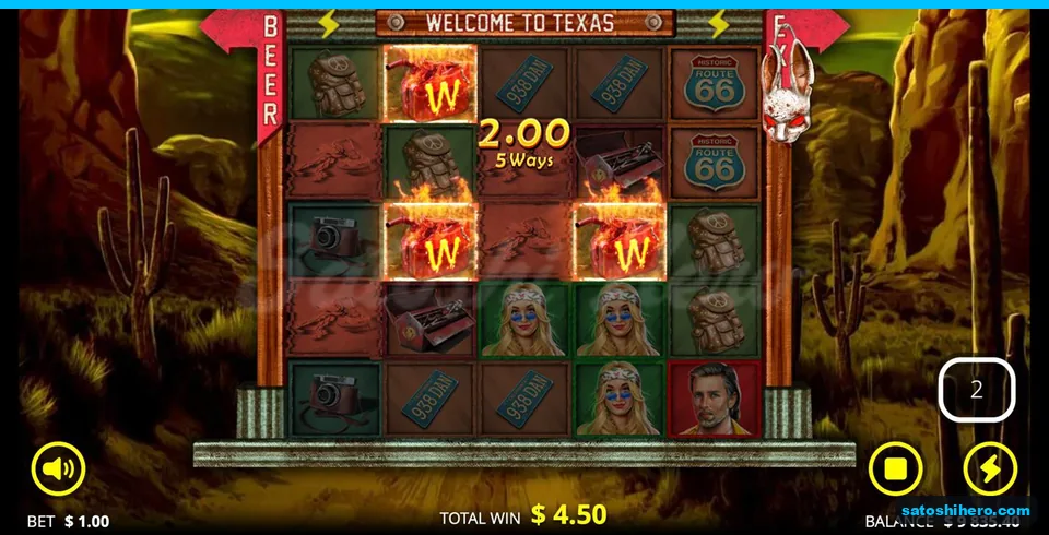 Burning Charged Wilds connect for $2.00