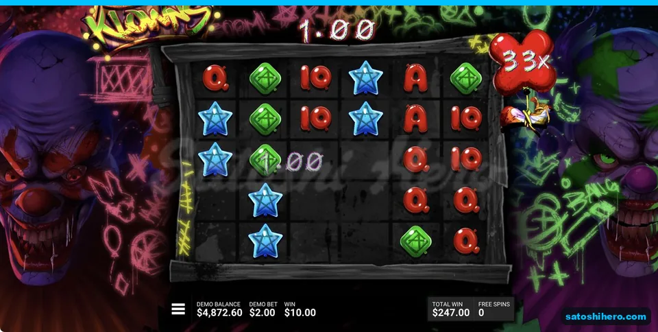 Bounty Balloon reaches 33x on final spin