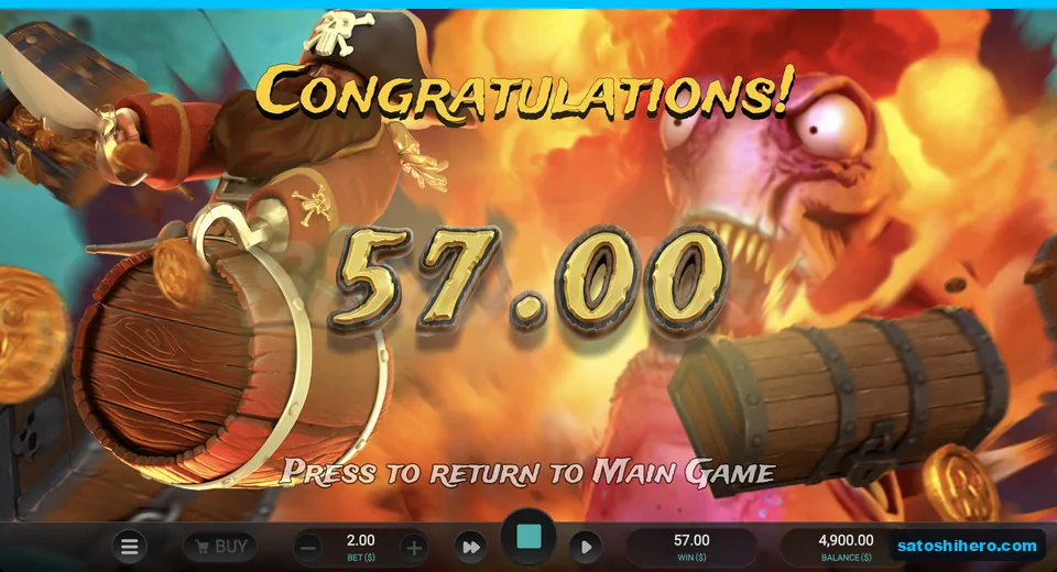Collect screen showing a $57 bought round