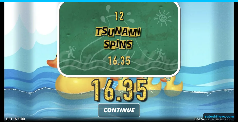 Result sign shows 16.35 payout