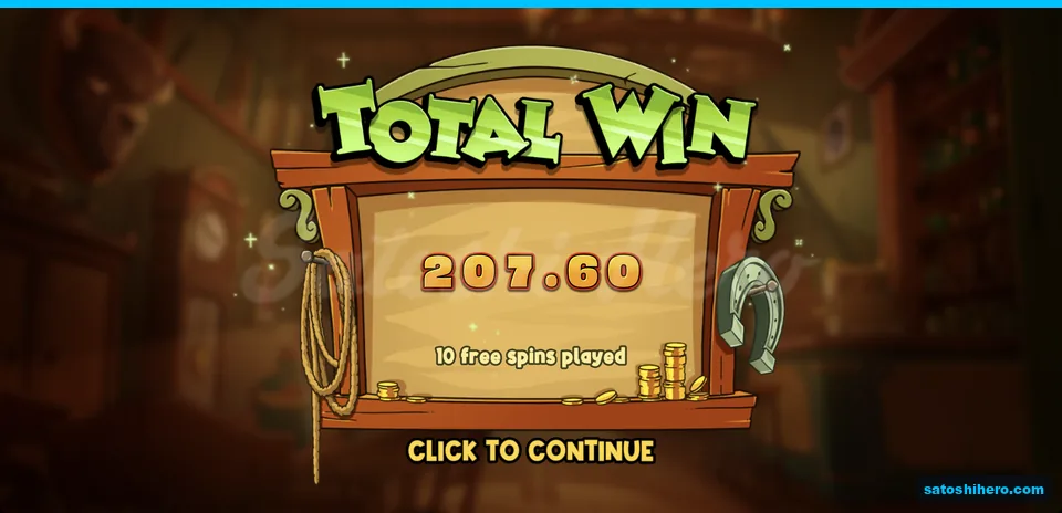 Closing board shows 207.60 after free spins