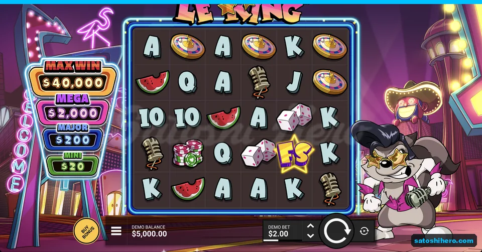 Jackpot sign beside Smokey on base grid
