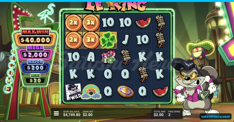 Bronze coins and green clover in corner