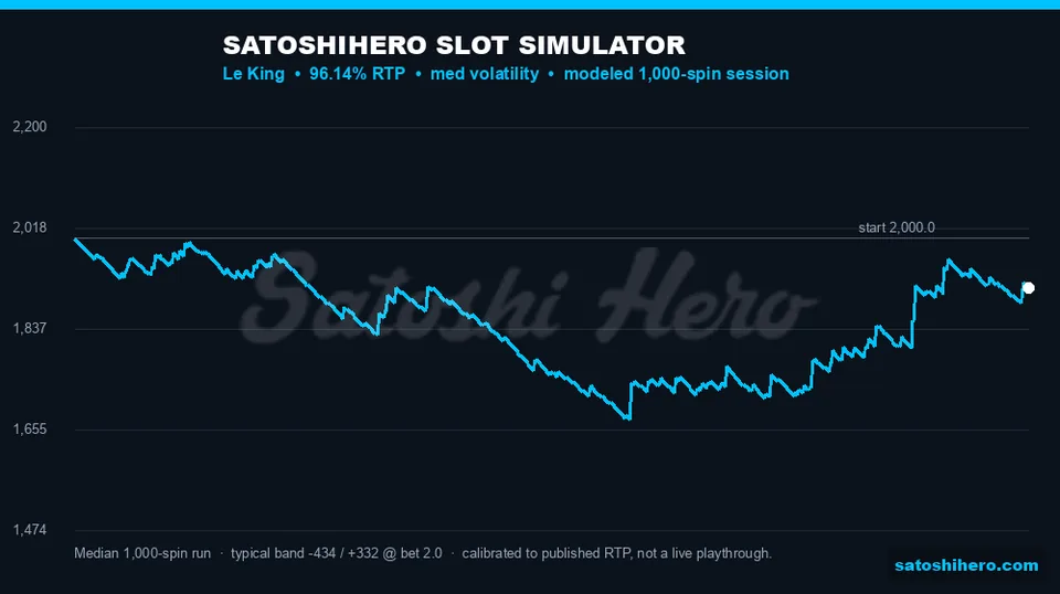 Balance projection line over 1000 spins