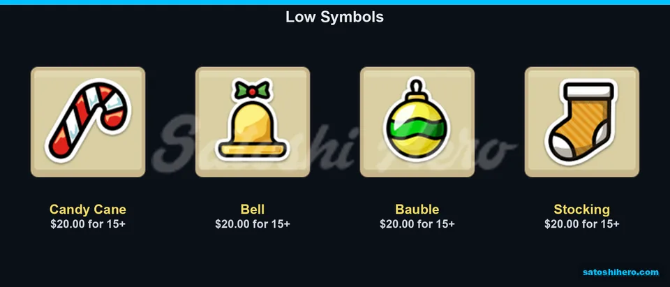 Low festive symbols show twenty dollar top pays