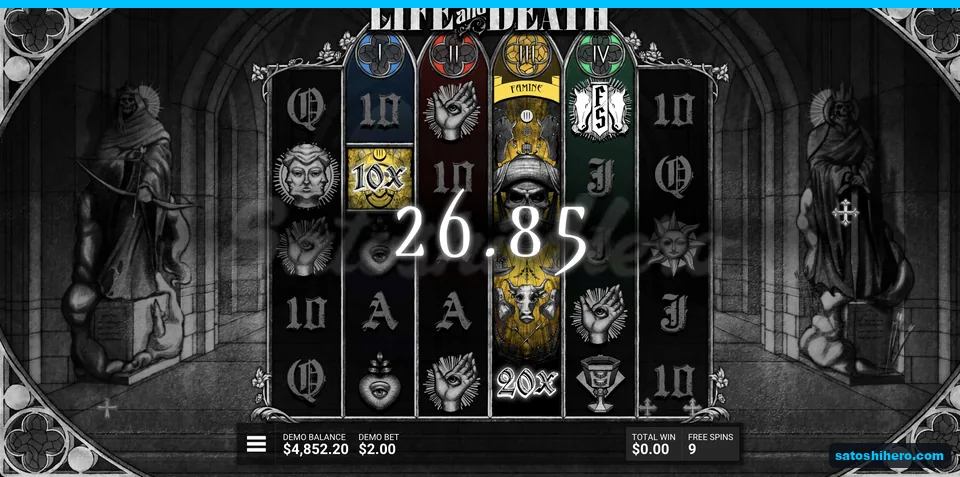 Famine reel and 10x wild count up