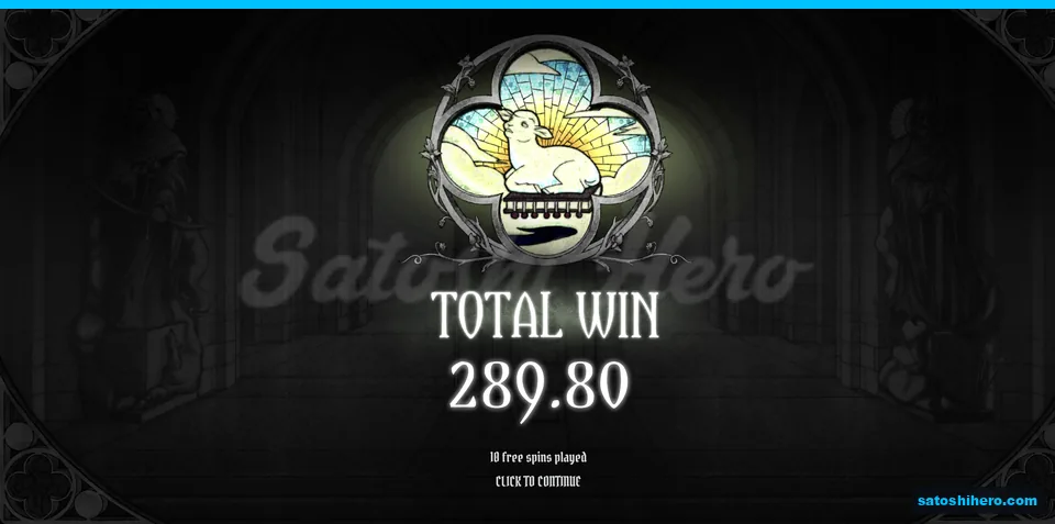 Total Win screen shows $289.80